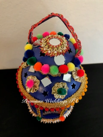Handmade Embellished Blue Lanterns, Lanterns, Centerpieces, Decorations, Shaadi Decor, Wedding Decor, Handmade Lanterns, Handmade Shaadi Decor, Handmade Pithi Decor, Handmade Mayoon Decor, Dholki Decor, Sangeet decor, Haldi decor