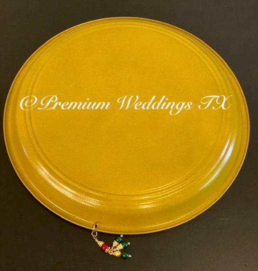 Gold/Green/Pearl Flower Mandala Thaali, Mehndi Thaal, Mehndi Plates, Mehndi Thaali, Puja Thaali, Mehndi Decor, Mehndi, Haldi, Haldi Decor, Shaadi Decor, Shagun, Home Decor, Indian Wedding, Punjabi Wedding, Pakistani Wedding, Centerpiece Decor, Wedding Decor, Pearl Gold Embellished Thaali, Red Thaali, Embellished Thaali, Embellished Thaals, Thaali, Mehndi Thaals, Thaals