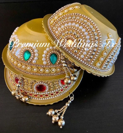 Handmade Decorative Bowls - Gold Assorted Designs - Premium Weddings TX