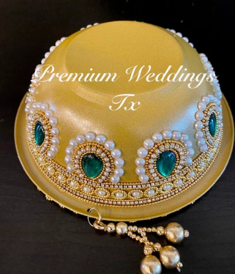 Handmade Decorative Bowls - Gold Assorted Designs - Premium Weddings TX