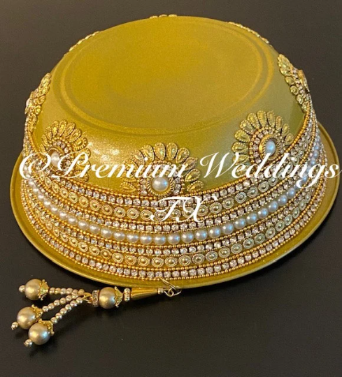 Handmade Decorative Bowls - Gold Assorted Designs - Premium Weddings TX