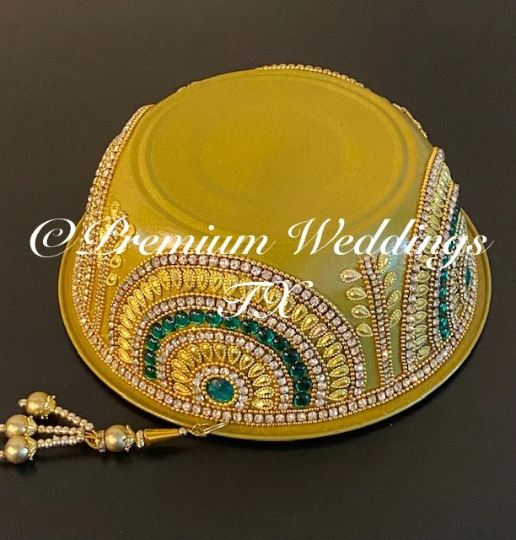 Handmade Decorative Bowls - Gold Assorted Designs - Premium Weddings TX