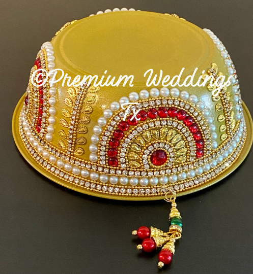 Handmade Decorative Bowls - Gold Assorted Designs - Premium Weddings TX