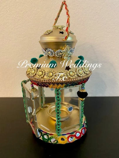 Handmade Embellished Gold Lanterns, Lanterns, Centerpieces, Decorations, Shaadi Decor, Wedding Decor, Handmade Lanterns, Handmade Shaadi Decor, Handmade Pithi Decor, Handmade Mayoon Decor, Dholki Decor, Sangeet decor, Haldi decor