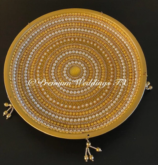 Gold Pearl Mandala Thaali - Premium Weddings TX
