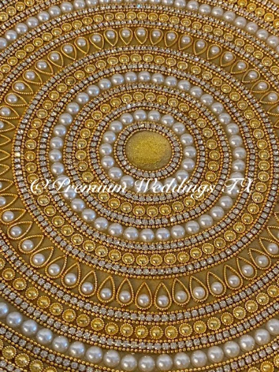 Gold Pearl Mandala Thaali - Premium Weddings TX