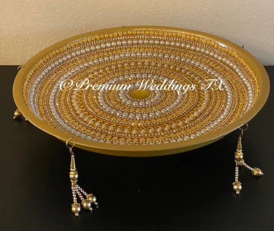 Gold Pearl Mandala Thaali - Premium Weddings TX