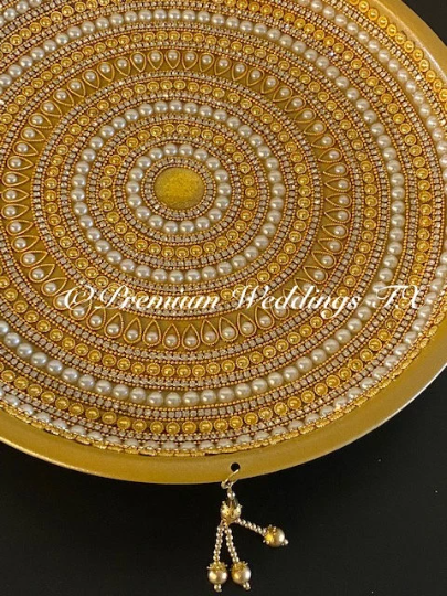 Gold Pearl Mandala Thaali - Premium Weddings TX