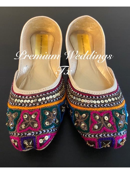Resham & Sequins Jutti - Premium Weddings TX