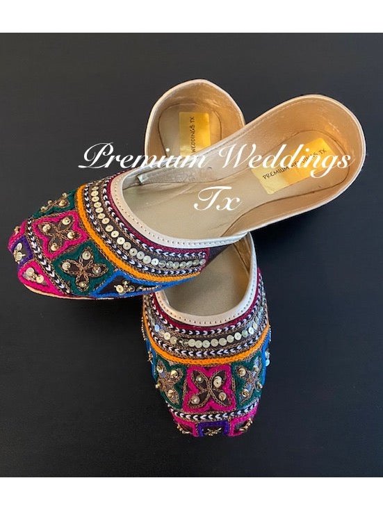 Resham & Sequins Jutti - Premium Weddings TX