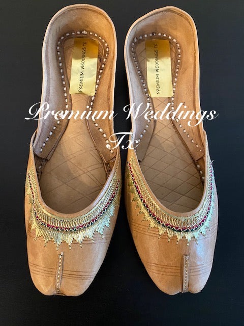 Tan Leather Jutti - Premium Weddings TX
