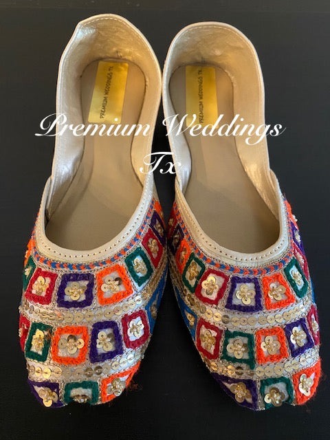 Resham Sequins Jutti - Premium Weddings TX