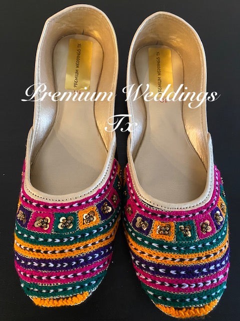 Resham & Sequins Jutti - Premium Weddings TX