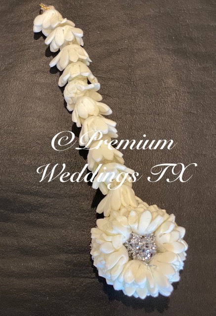 Mogra Style Flower Gajra Set - Premium Weddings TX