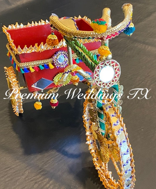Decorative Metal Tricycle With Basket - Assorted Colors - Premium Weddings TX