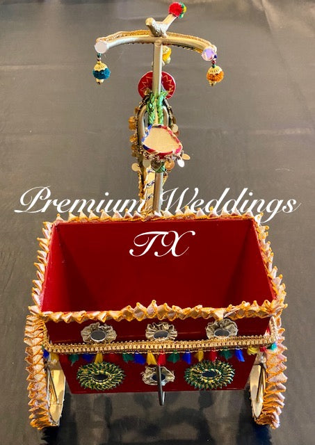 Decorative Metal Tricycle With Basket - Assorted Colors - Premium Weddings TX