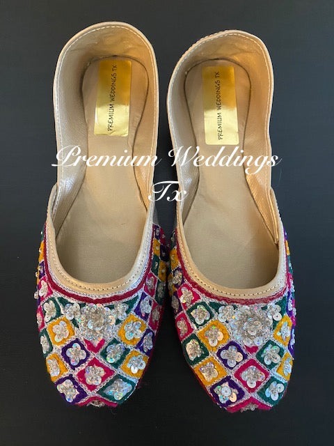 Resham Sequins Jutti - Premium Weddings TX