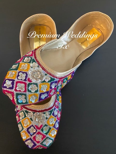 Resham Sequins Jutti - Premium Weddings TX