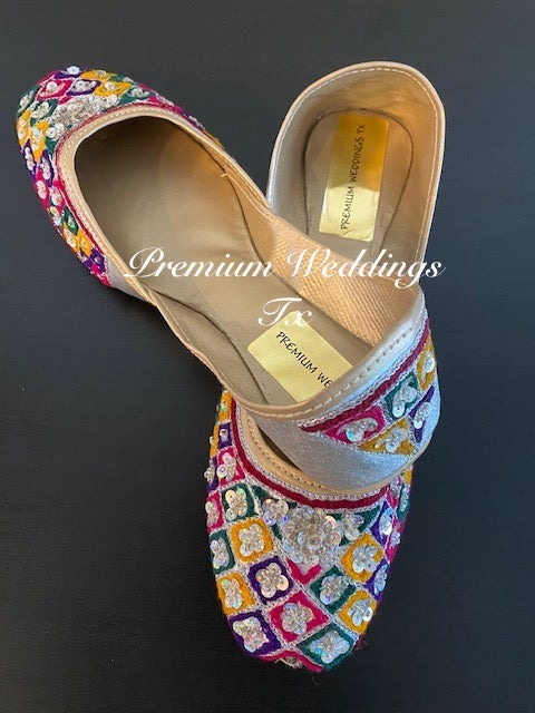 Resham Sequins Jutti - Premium Weddings TX