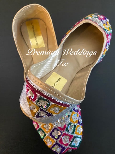 Resham Sequins Jutti - Premium Weddings TX