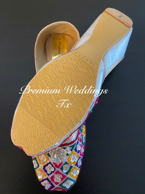 Resham Sequins Jutti - Premium Weddings TX