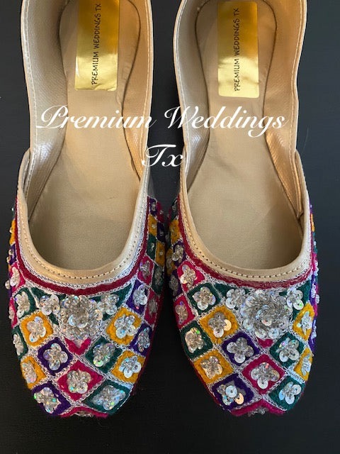 Resham Sequins Jutti - Premium Weddings TX