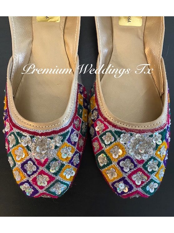 Resham Sequins Jutti - Premium Weddings TX
