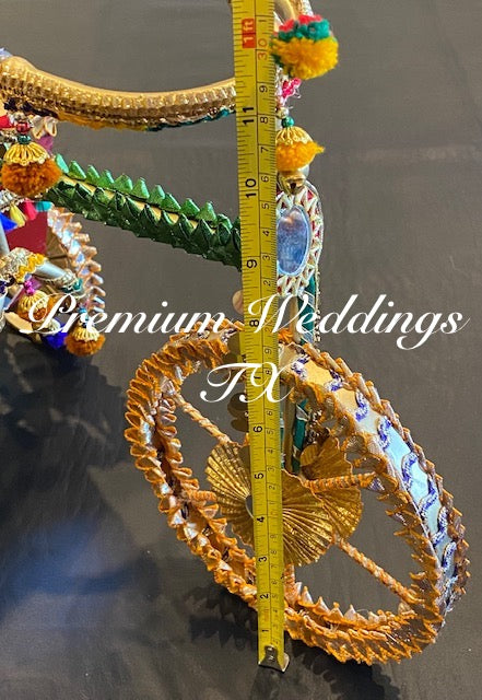 Decorative Metal Tricycle With Basket - Assorted Colors - Premium Weddings TX