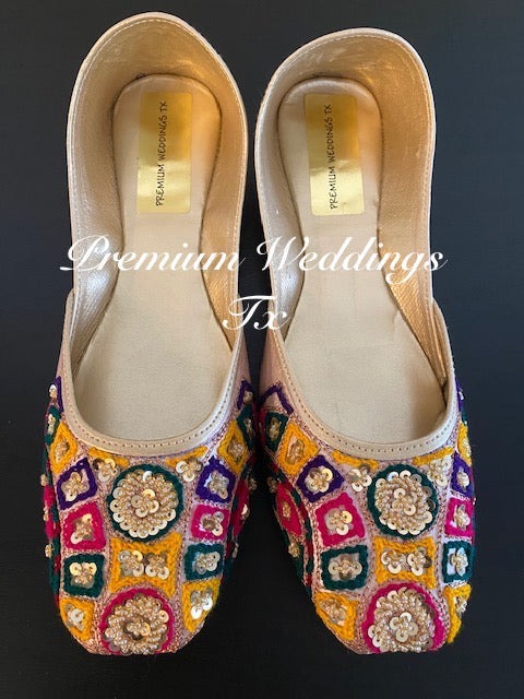 Resham Sequins Jutti - Premium Weddings TX