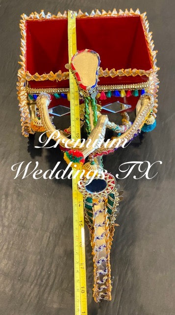 Decorative Metal Tricycle With Basket - Assorted Colors - Premium Weddings TX
