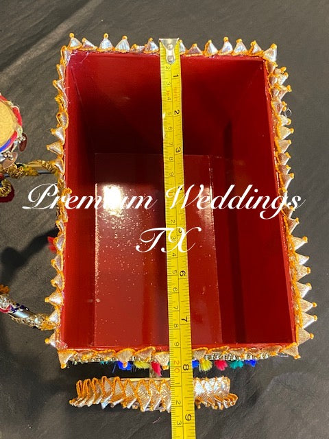 Decorative Metal Tricycle With Basket - Assorted Colors - Premium Weddings TX