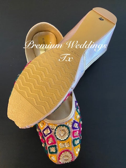 Resham Sequins Jutti - Premium Weddings TX