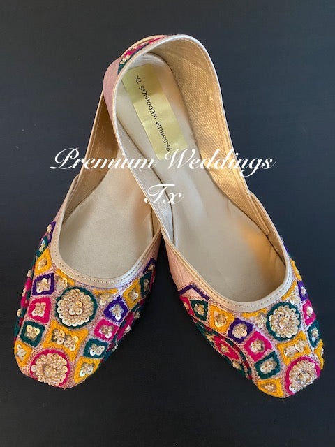 Resham Sequins Jutti - Premium Weddings TX