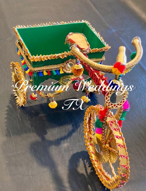 Decorative Metal Tricycle With Basket - Assorted Colors - Premium Weddings TX