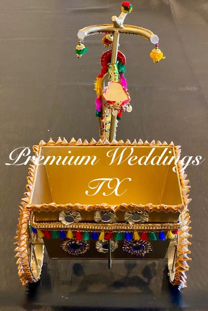 Decorative Metal Tricycle With Basket - Assorted Colors - Premium Weddings TX