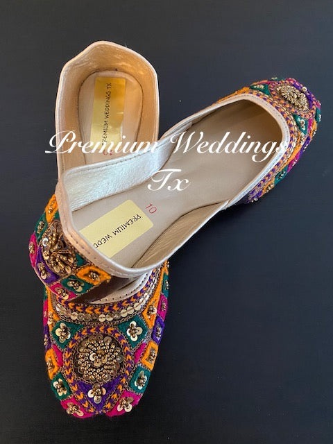 Resham Sequins Jutti - Premium Weddings TX