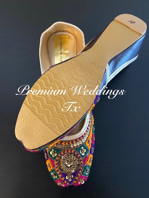 Resham Sequins Jutti - Premium Weddings TX