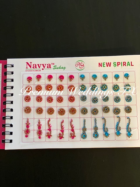 Designer Bindi Book - Assorted Colors & Designs - Premium Weddings TX
