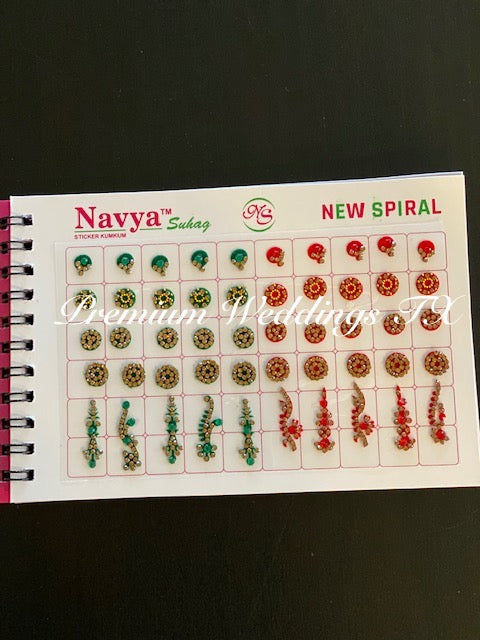 Designer Bindi Book - Assorted Colors & Designs - Premium Weddings TX