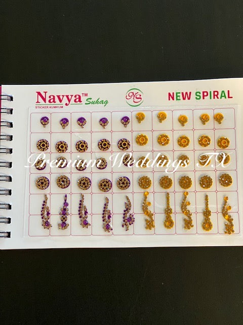 Designer Bindi Book - Assorted Colors & Designs - Premium Weddings TX