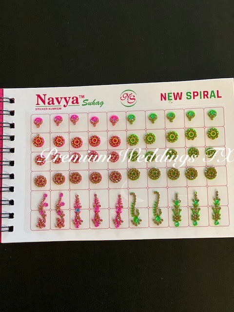 Designer Bindi Book - Assorted Colors & Designs - Premium Weddings TX