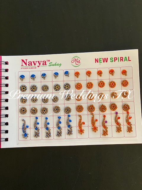 Designer Bindi Book - Assorted Colors & Designs - Premium Weddings TX