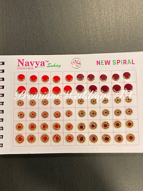Designer Bindi Book - Assorted Colors & Designs - Premium Weddings TX