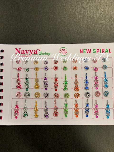 Designer Bindi Book - Assorted Colors & Designs - Premium Weddings TX
