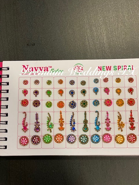 Designer Bindi Book - Assorted Colors & Designs - Premium Weddings TX