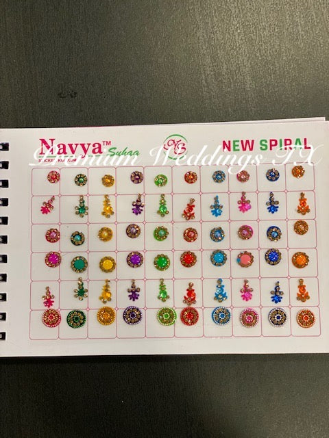 Designer Bindi Book - Assorted Colors & Designs - Premium Weddings TX