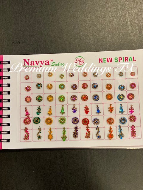 Designer Bindi Book - Assorted Colors & Designs - Premium Weddings TX