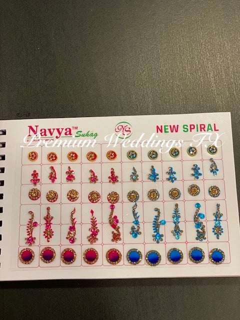 Designer Bindi Book - Assorted Colors & Designs - Premium Weddings TX