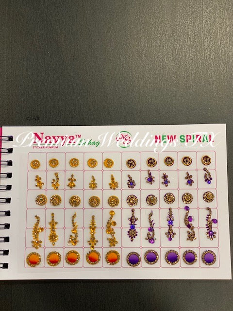 Designer Bindi Book - Assorted Colors & Designs - Premium Weddings TX