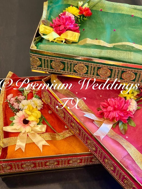 Thaals Bari Trays / Gift Packaging - Premium Weddings TX